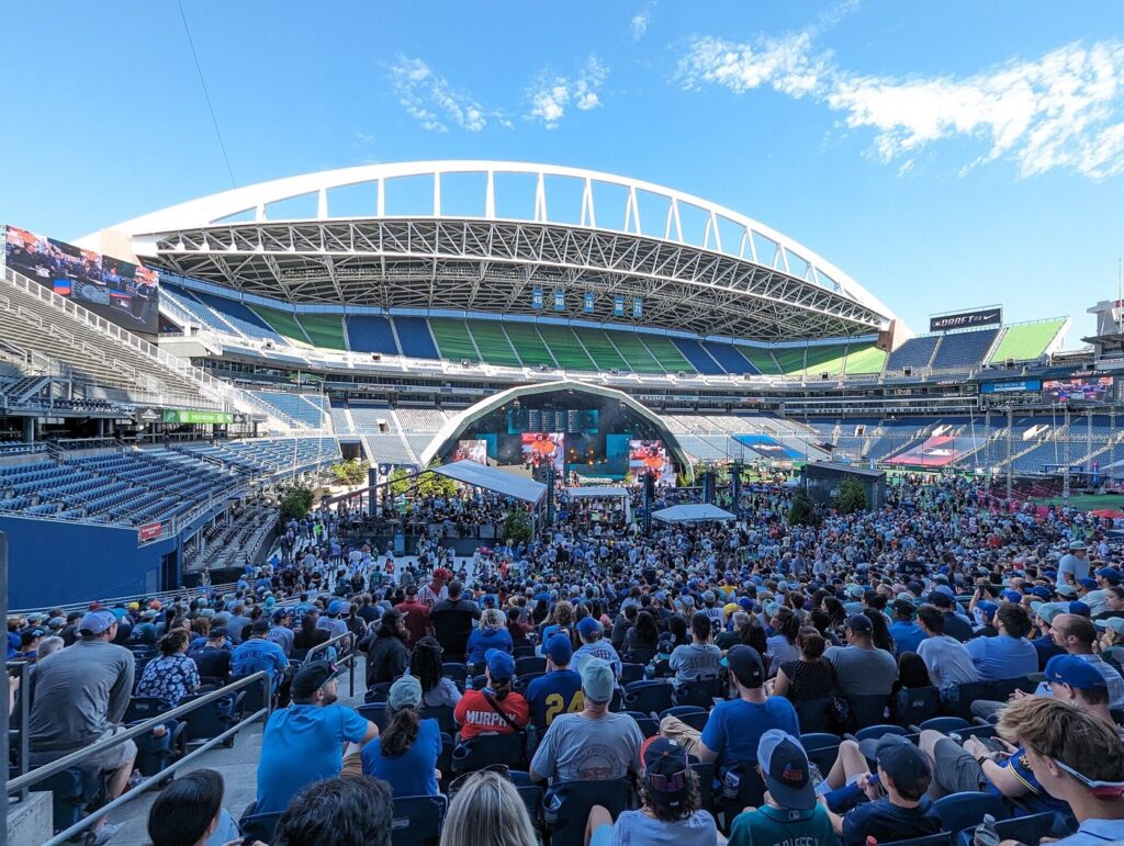 The 2023 MLB Draft stage at Lumen Field in Seattle during All-Star weekend