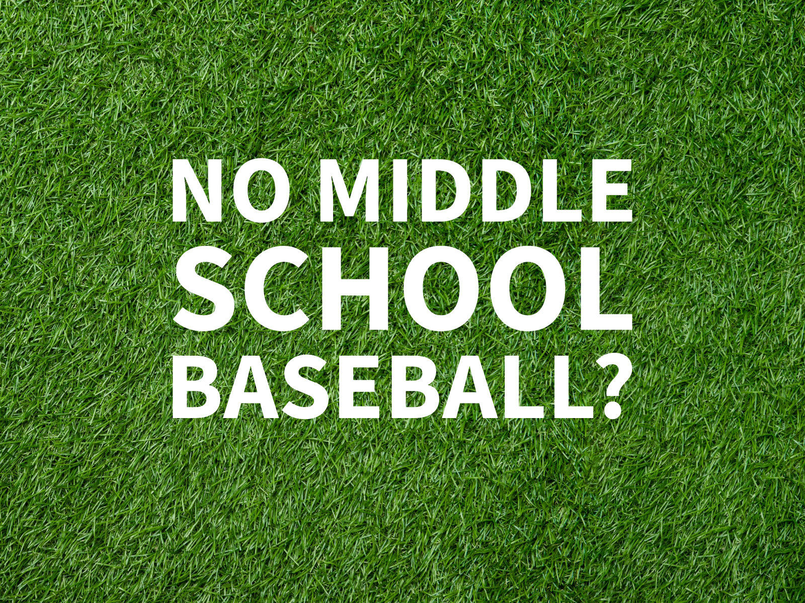 No Middle School Baseball