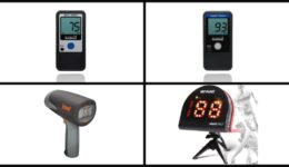 Best radar guns for youth baseball pitch speed trackers collage