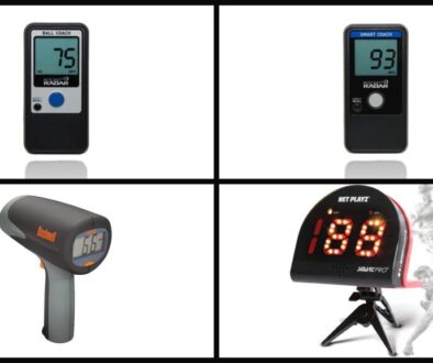 Best radar guns for youth baseball pitch speed trackers collage