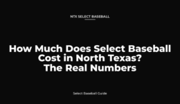 How much does select baseball cost in North Texas — typography header for Select Baseball Guide cost breakdown