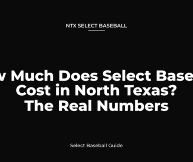How much does select baseball cost in North Texas — typography header for Select Baseball Guide cost breakdown