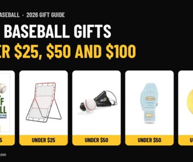 Best baseball gifts under $25, $50 and $100: The Mental Game of Baseball book, Franklin pitch return, SKLZ Hit-A-Way, Franklin CFX PRT sliding mitt and JUGS Lite-Flite ball