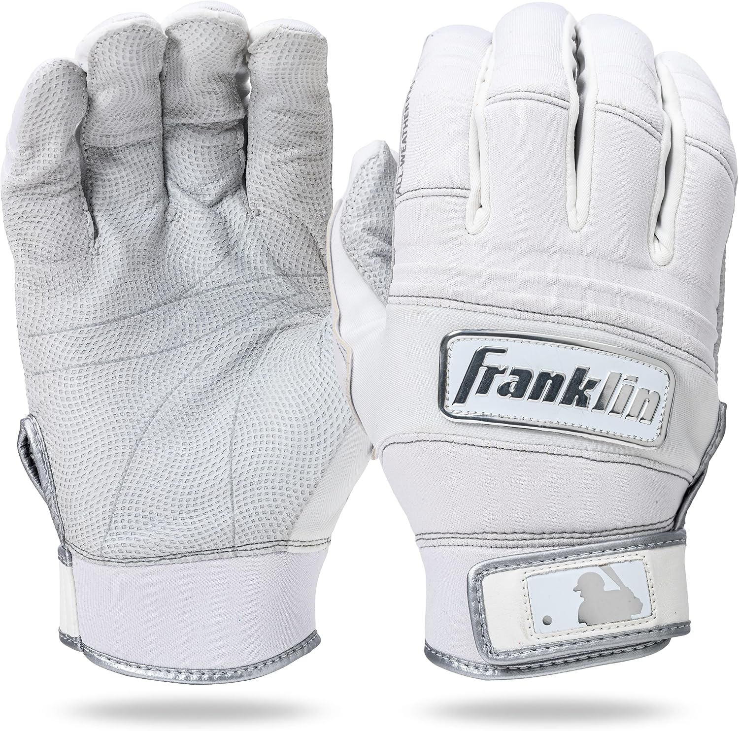 Franklin All Weather Pro cold weather batting gloves, white