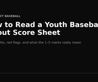 How to read a youth baseball tryout score sheet — green lights and red flags for parents