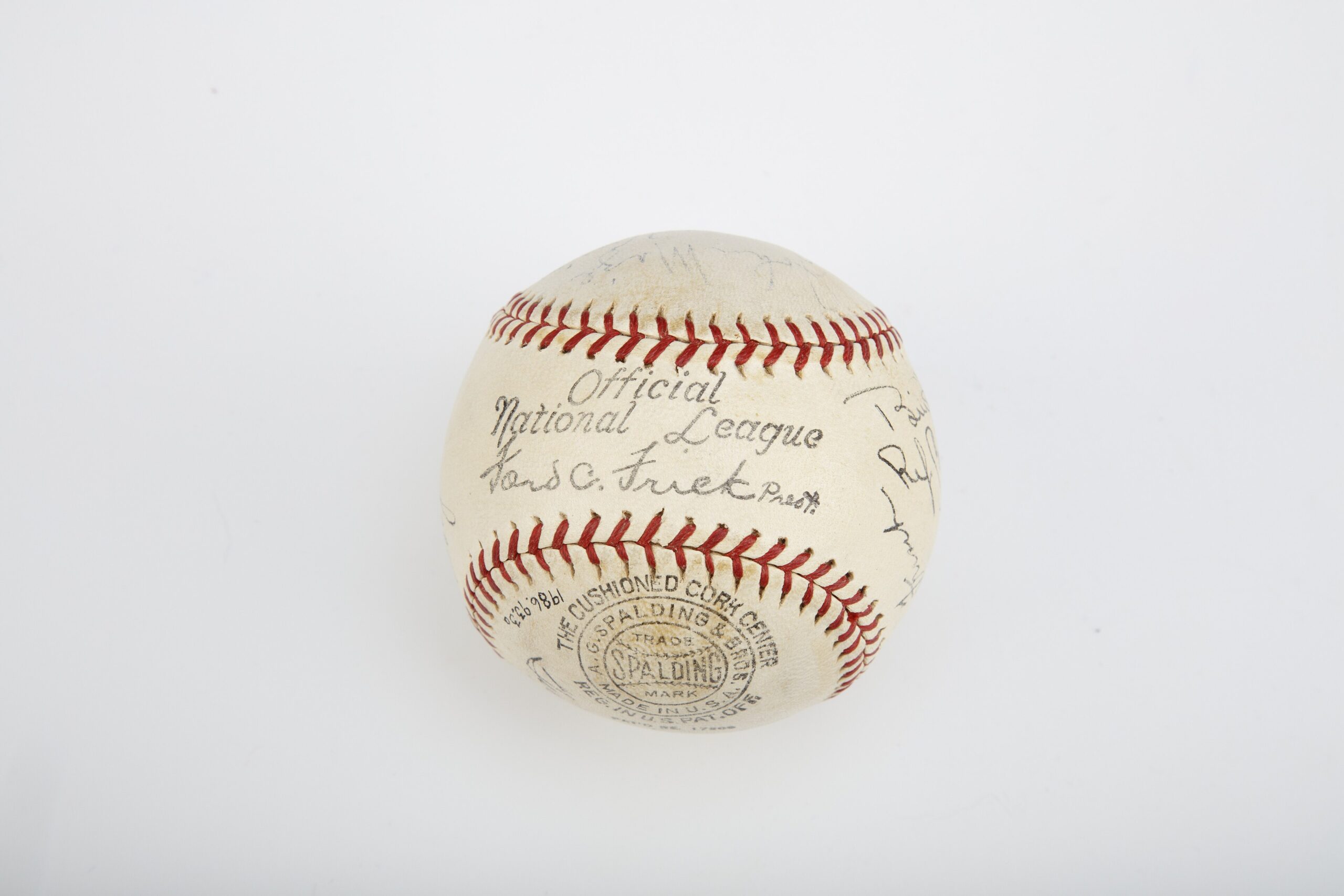 Team-signed baseball autographed by the 1936 St. Louis Cardinals